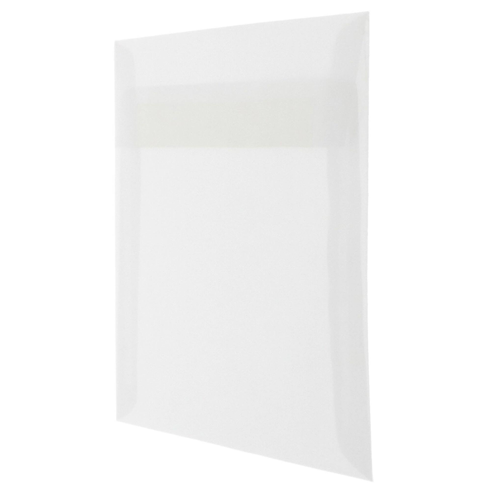JAM Paper 9.5" x 9.5" Clear Square Translucent Vellum Envelopes, 25ct.